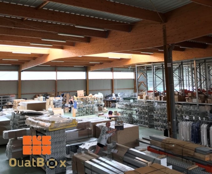 BlocBox OuatBox Entrepôt logistique Etxe logistika matière de calage